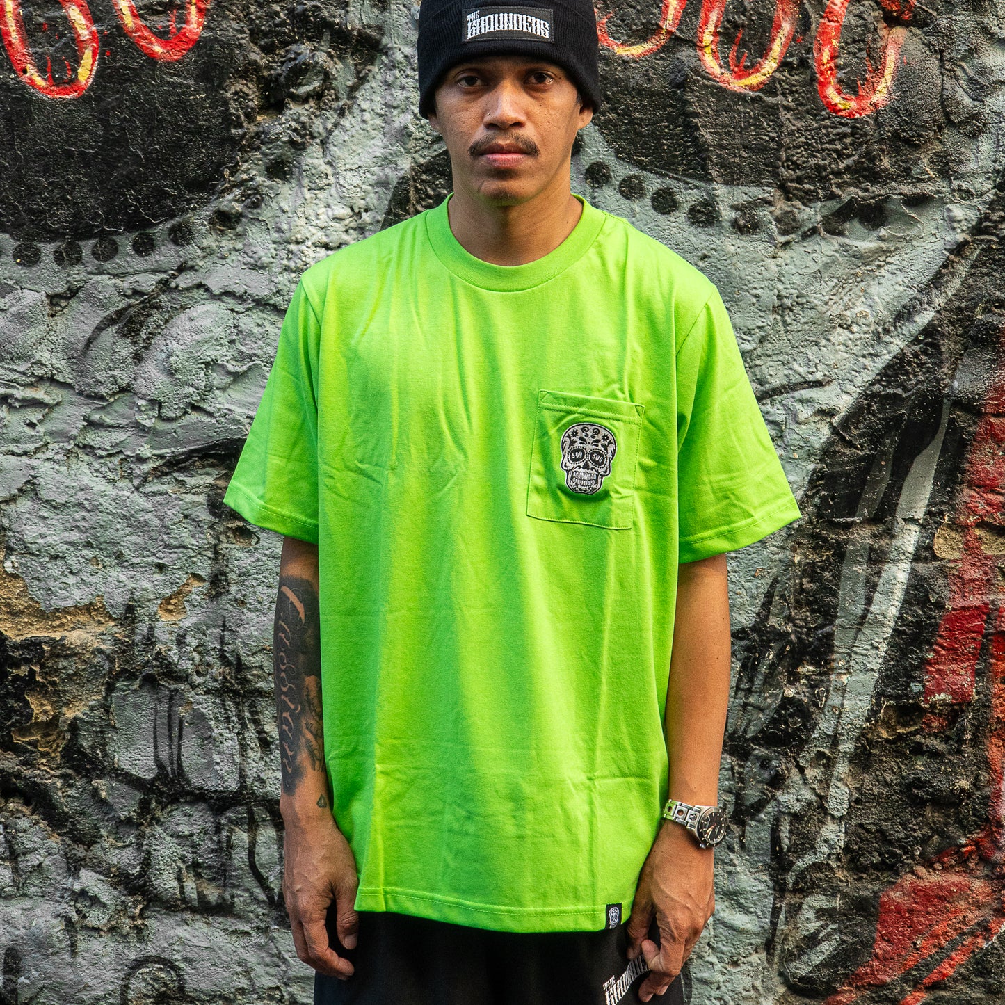 APPLE GREEN SQUARED POCKET TEE