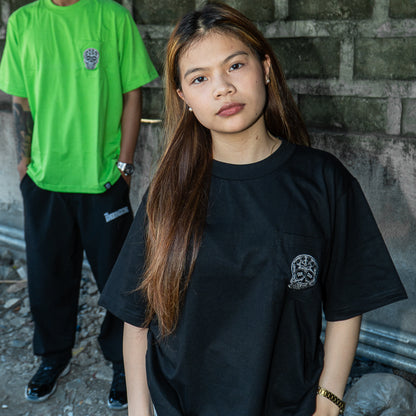 APPLE GREEN SQUARED POCKET TEE