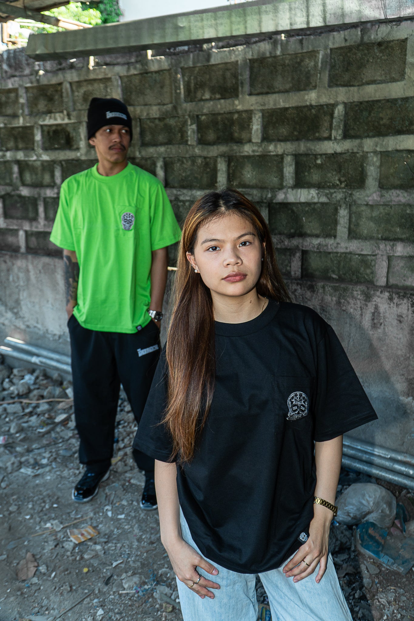 APPLE GREEN SQUARED POCKET TEE