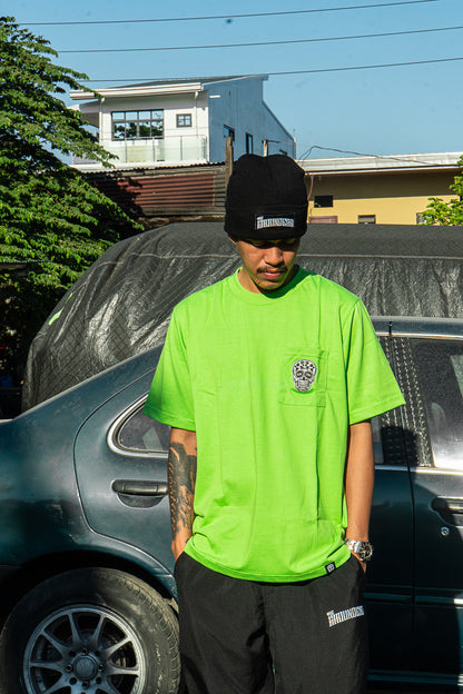 APPLE GREEN SQUARED POCKET TEE