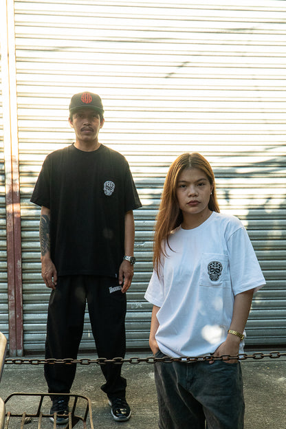 WHITE SQUARED POCKET TEE